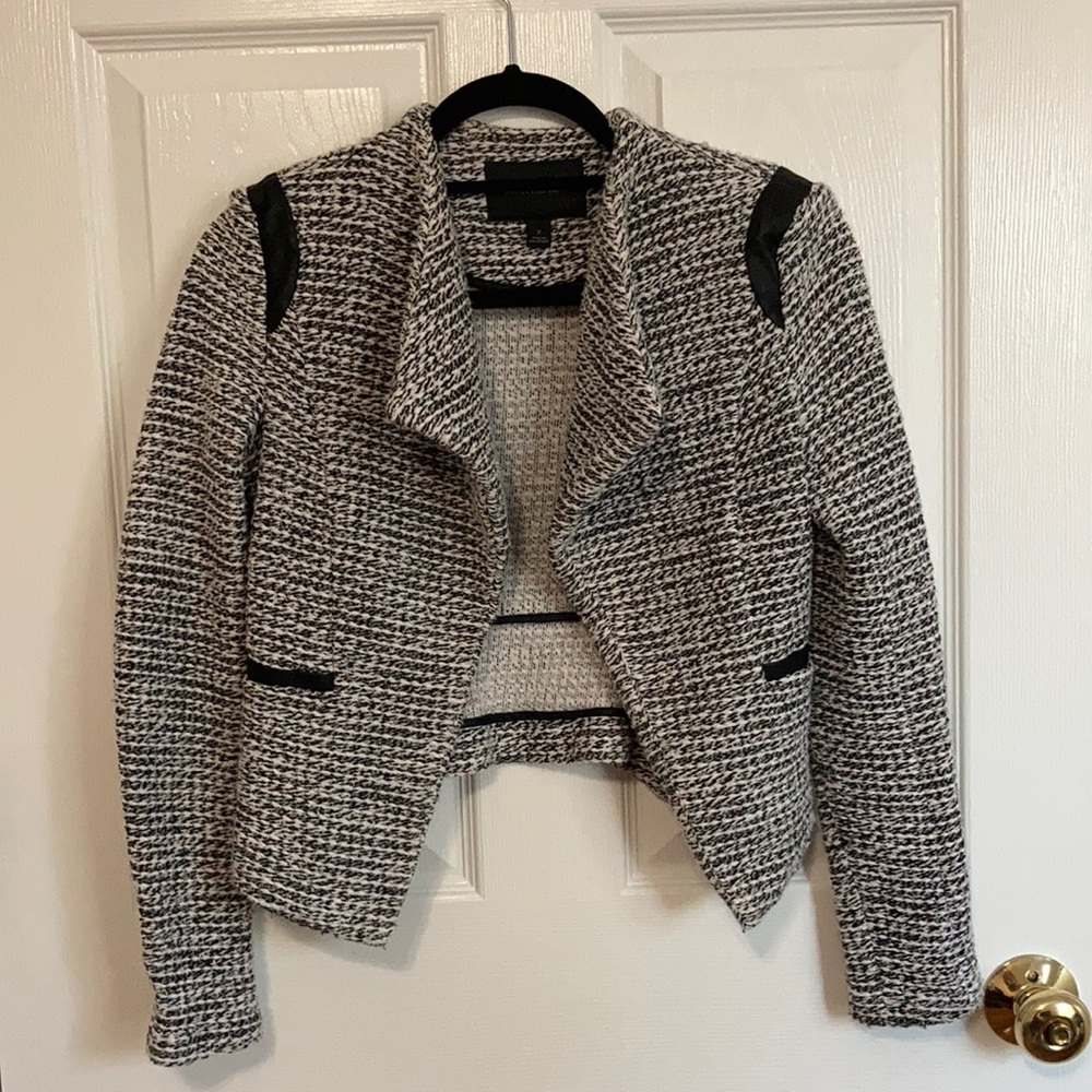 Banana Republic Chanel Style Sweater with faux leather detailing